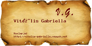 Vitális Gabriella névjegykártya