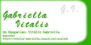 gabriella vitalis business card